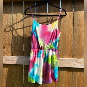 Alice + Olivia Multicolor Tie-Dye Romper size 8